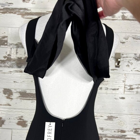 Jay Godfrey Armstrong Cowl Draped Evening Gown Black Sz 2 NWT - Picture 11 of 13